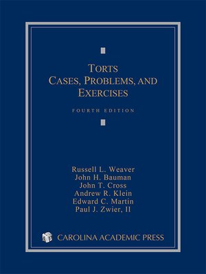 cover image of Torts: Cases, Problems, and Exercises